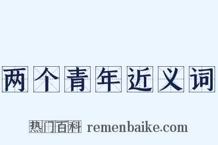 两个青年近义词是什么意思的图片